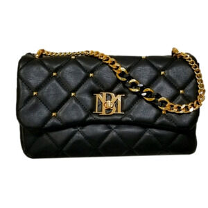 Badgley Mischka Black Quilted Crossbody Purse